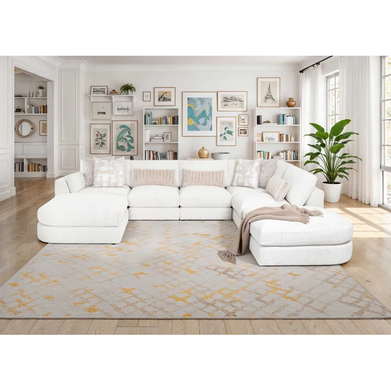 Bombay 5 PC Sectional - Fluffy Riverrock