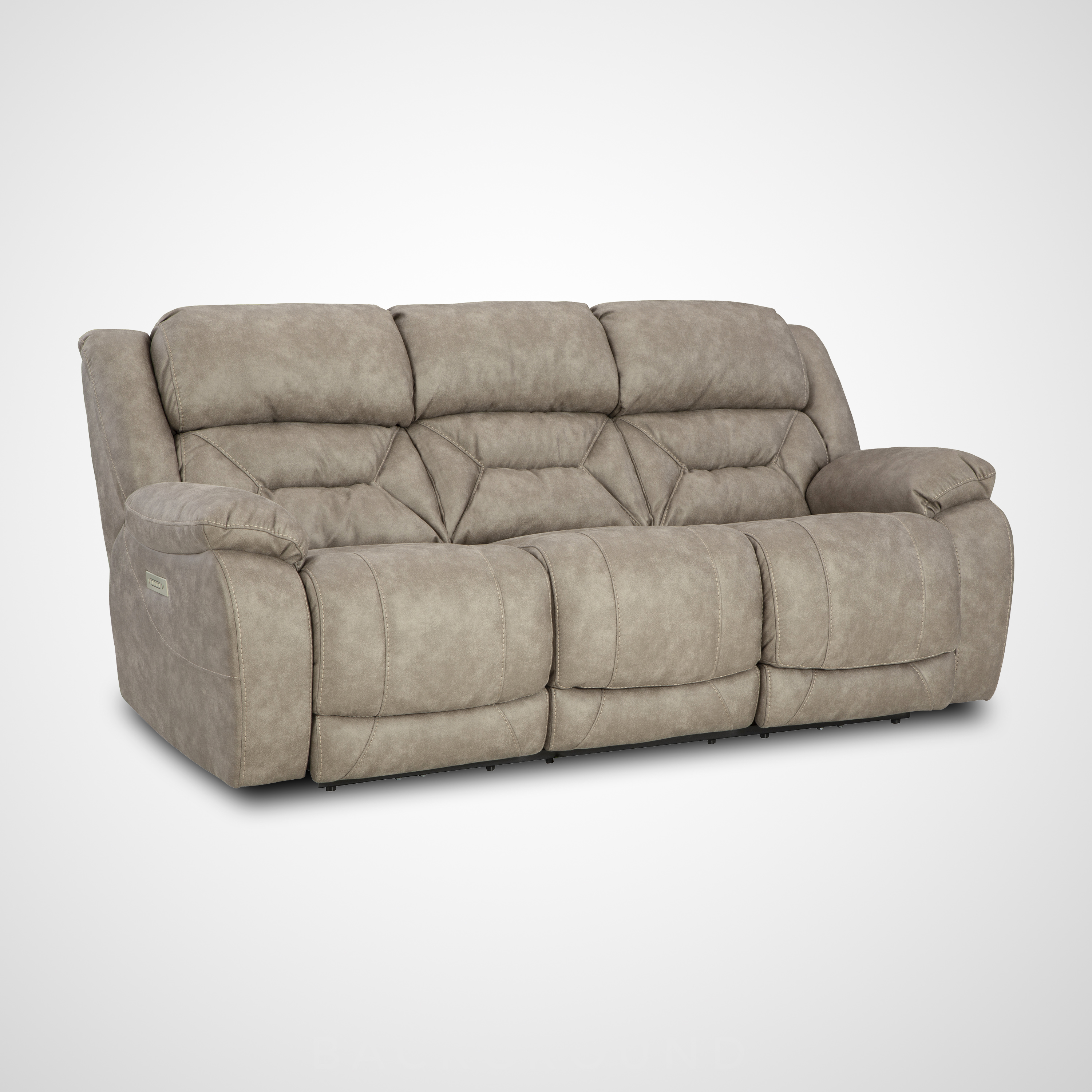 Skywalker Triple Power Zero Gravity Reclining Sofa - Fog