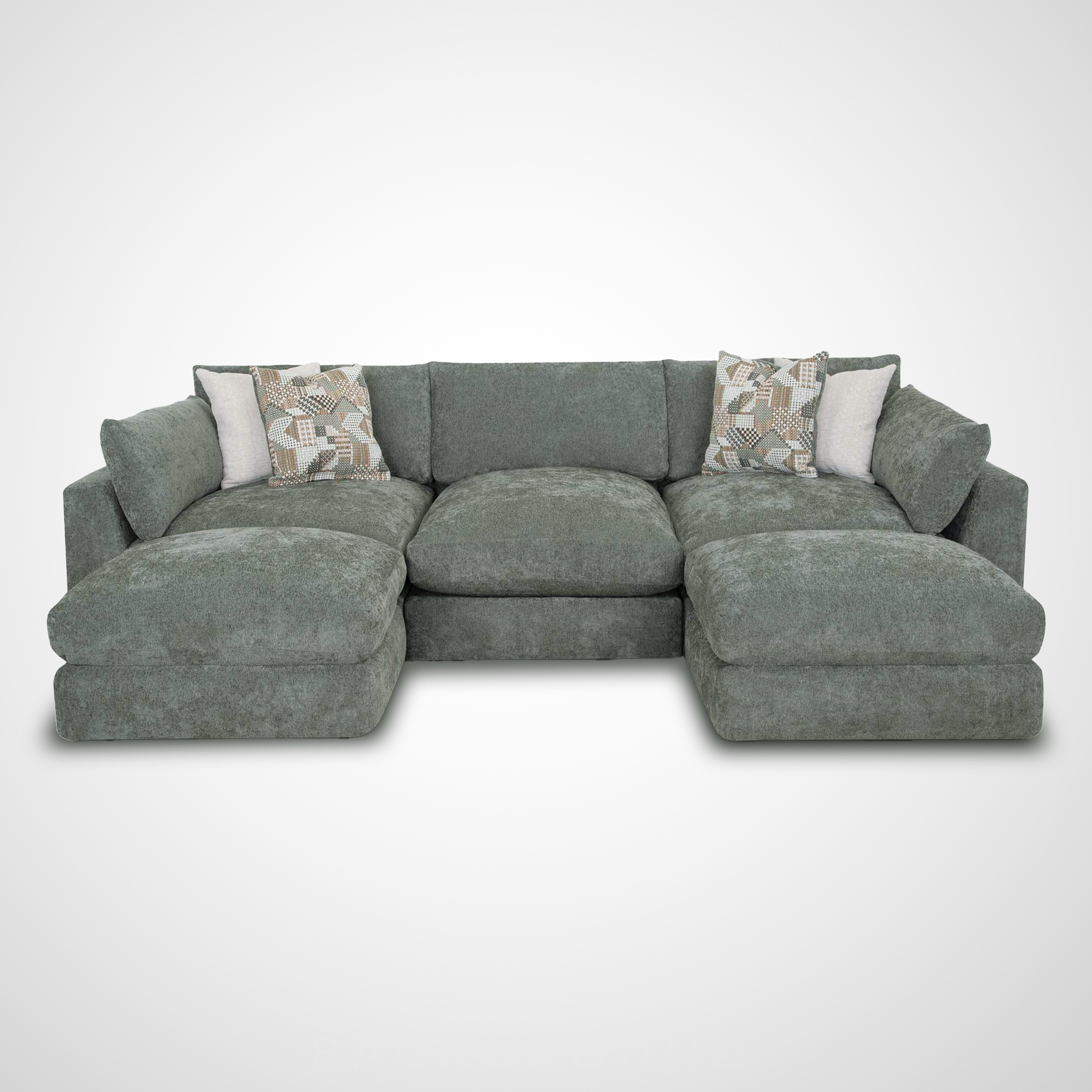 Dreamscape 5 PC Sectional - Linwood Green Bay 10581 by Franklin