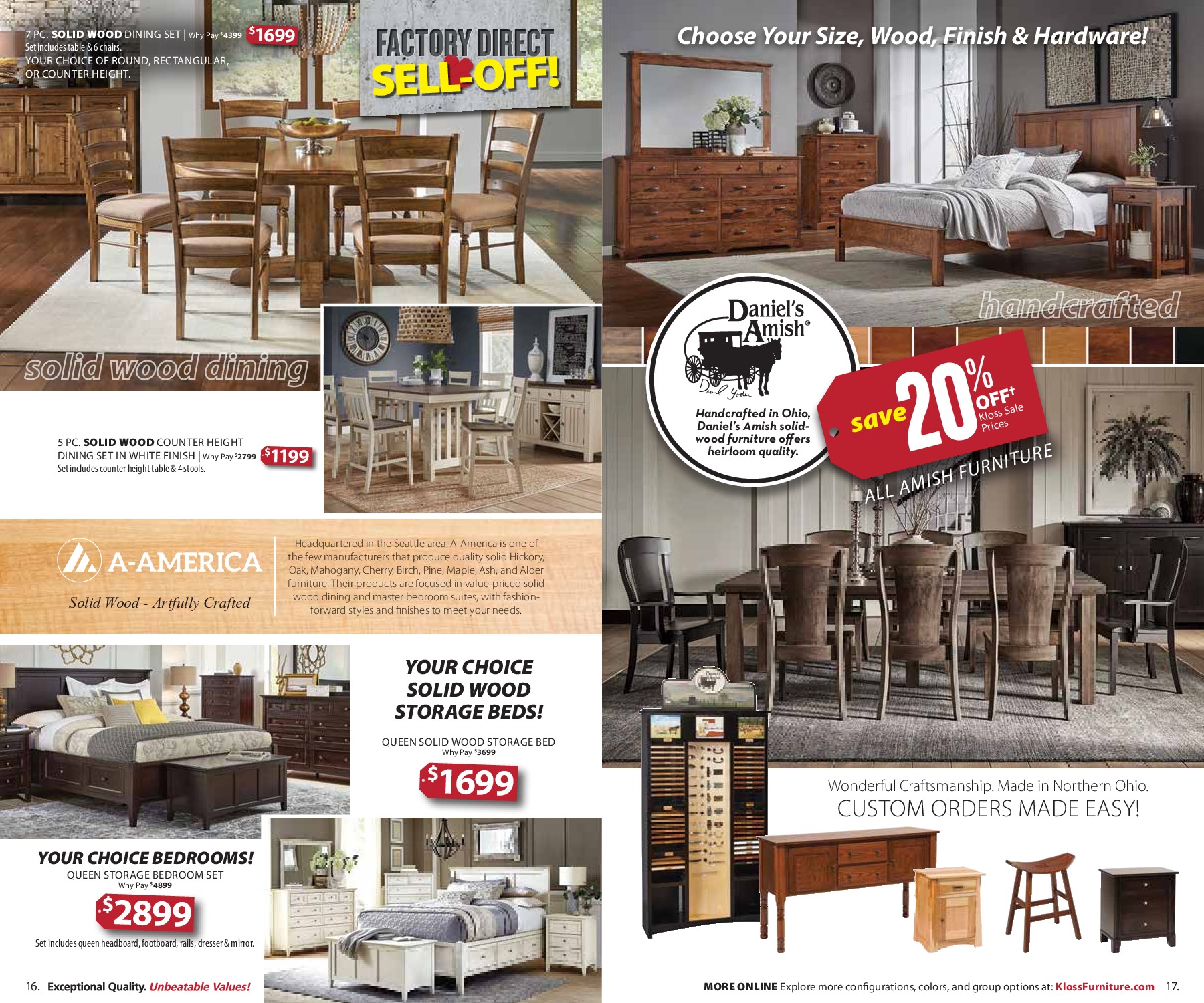 Factory Sell Off Kloss Furniture
