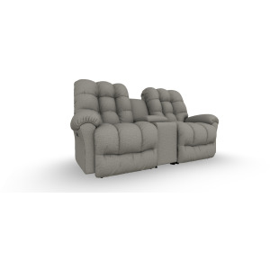 Corey Fabric Power Rocker Console Loveseat