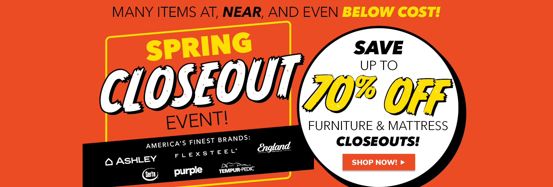 Closeouts 70% Off