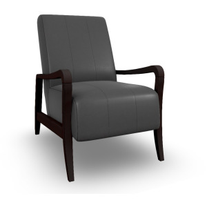 Rybe Leather/Vinyl Stationary Chair - Espresso