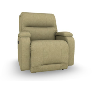 Maverly Leather/Vinyl Power Tilt Headrest Rocker Console Loveseat