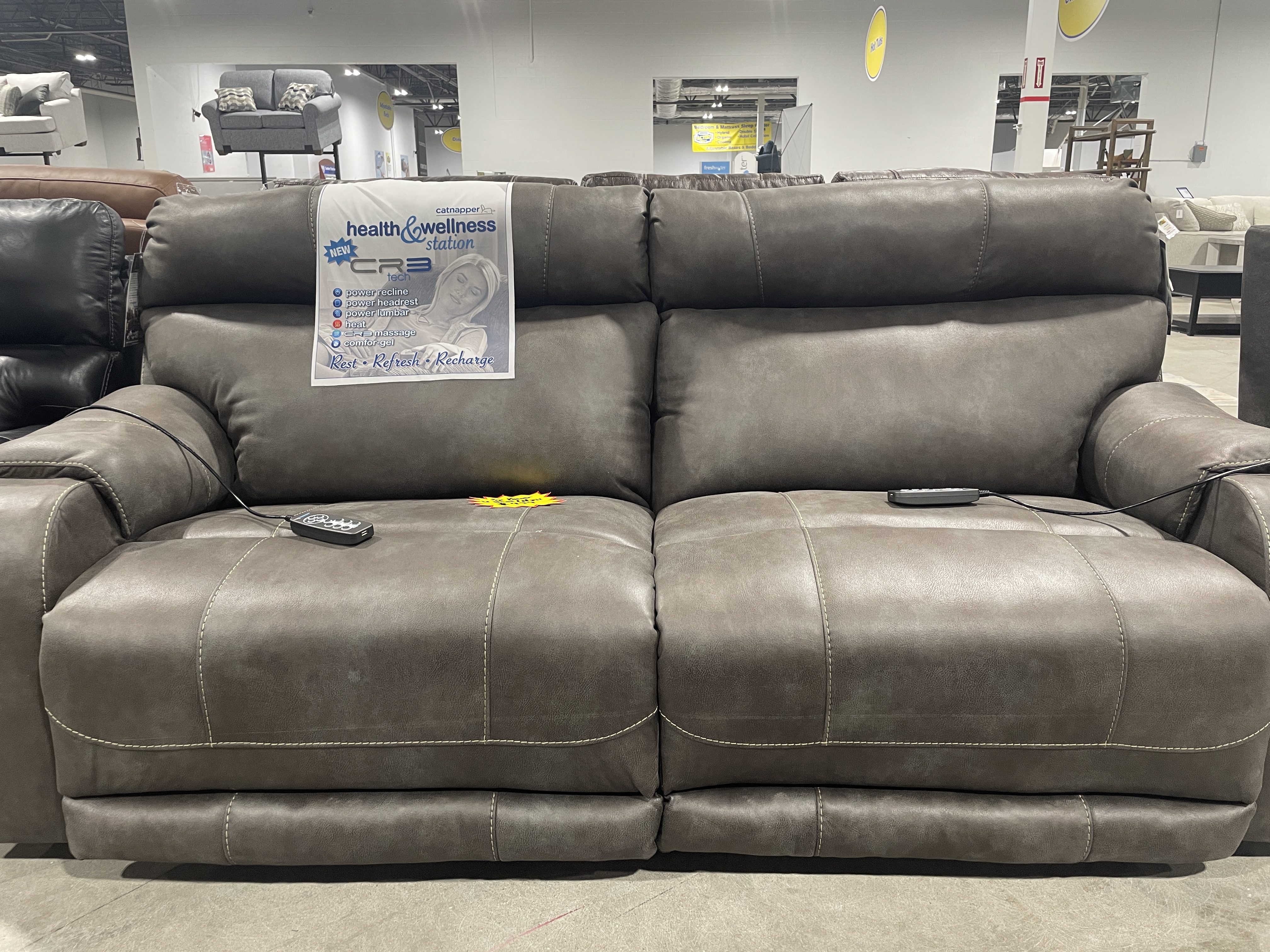 Triple Power Reclining Sofa with Heat and Massage by NEFD @ Home at ...