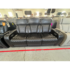 Triple Power Reclining Leather Sofa with Heat & Massage