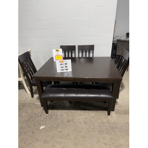 Dining Table with 4 Chairs and Bench