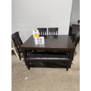 Dining Table with 4 Chairs and Bench