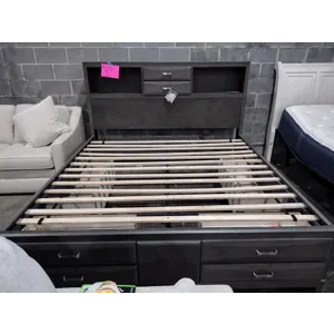 King Bookshelf and Storage Bed