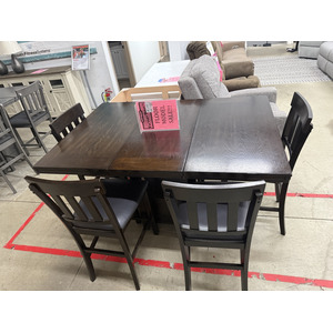 Counter Height Dining Table with Extension and 4 Chairs