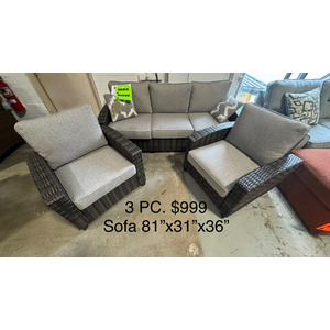 Outdoor Sofa and 2 Arm Chairs