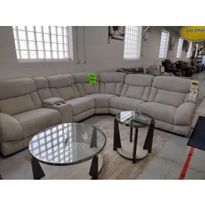 Dual Power 6-Piece Reclining Sectional