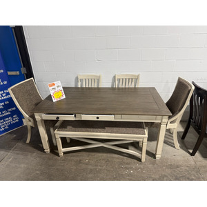 Dining Table with 4 Chairs and Bench