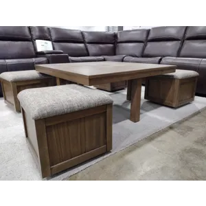Coffee Table with Slide Out Ottoman Seating