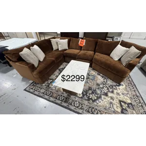 4-Piece Honey Amber Cuddler Sectional