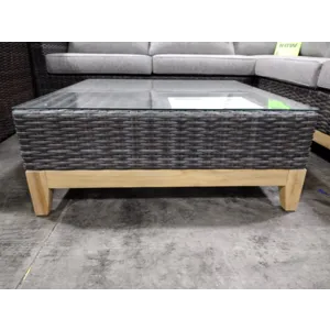 Outdoor Glass-Top Coffee Table