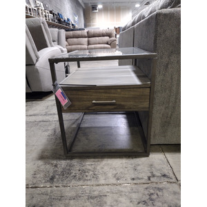 Glass-Top Side Table