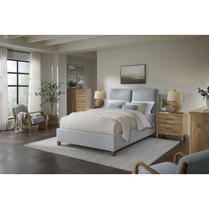 Pure Maple Queen Upholstered Panel Bed