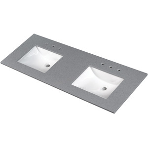Sparkling Gray 60" Double Sink Vanity Top