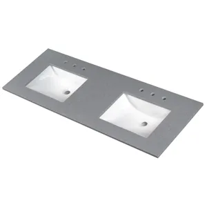 Sparkling Gray 60" Double Sink Vanity Top