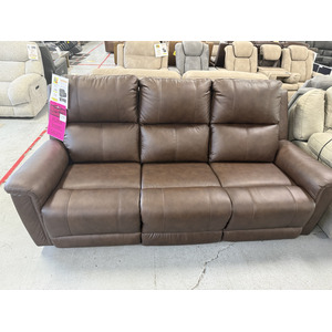 Dual Power Leather Reclining Sofa