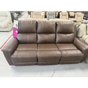 Dual Power Leather Reclining Sofa