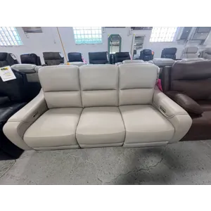 Dual Power Leather Zero Gravity Reclining Sofa
