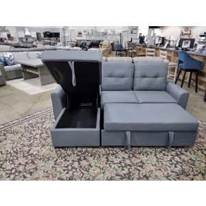 Contemporary Sleeper Sectional with Reversible Storage Chaise