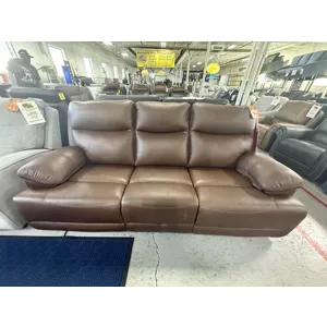 Dual Power Zero Gravity Leather Reclining Sofa