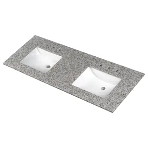 Argento Grigio 60&#34; Double Sink Vanity Top