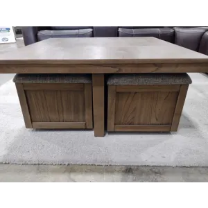 Coffee Table with Slide Out Ottoman Seating