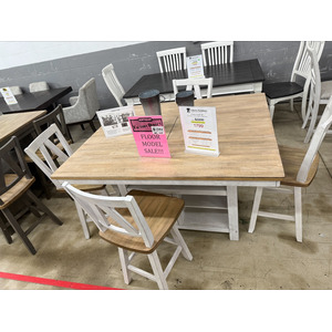 Counter Height Dining Table with 4 Swivel Chairs