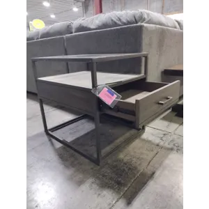 Glass-Top Side Table