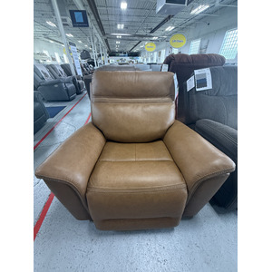 Triple Power Leather Swivel Recliner