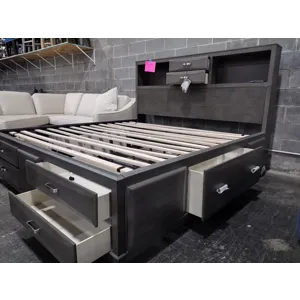 King Bookshelf and Storage Bed