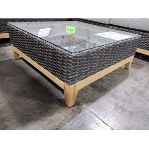 Outdoor Glass-Top Coffee Table
