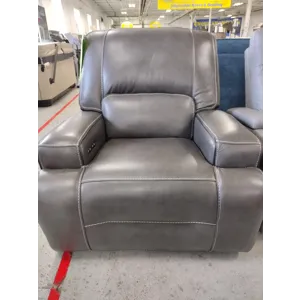 Dual Power Leather Recliner