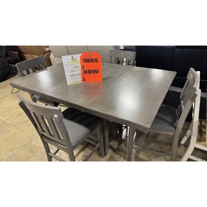 Dining Table with Extension Leaf and 4 Chairs