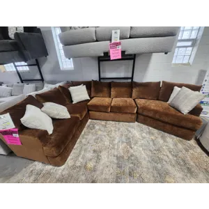 4-Piece Honey Amber Cuddler Sectional