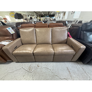 Dual Power Reclining Leather Flexsteel Sofa