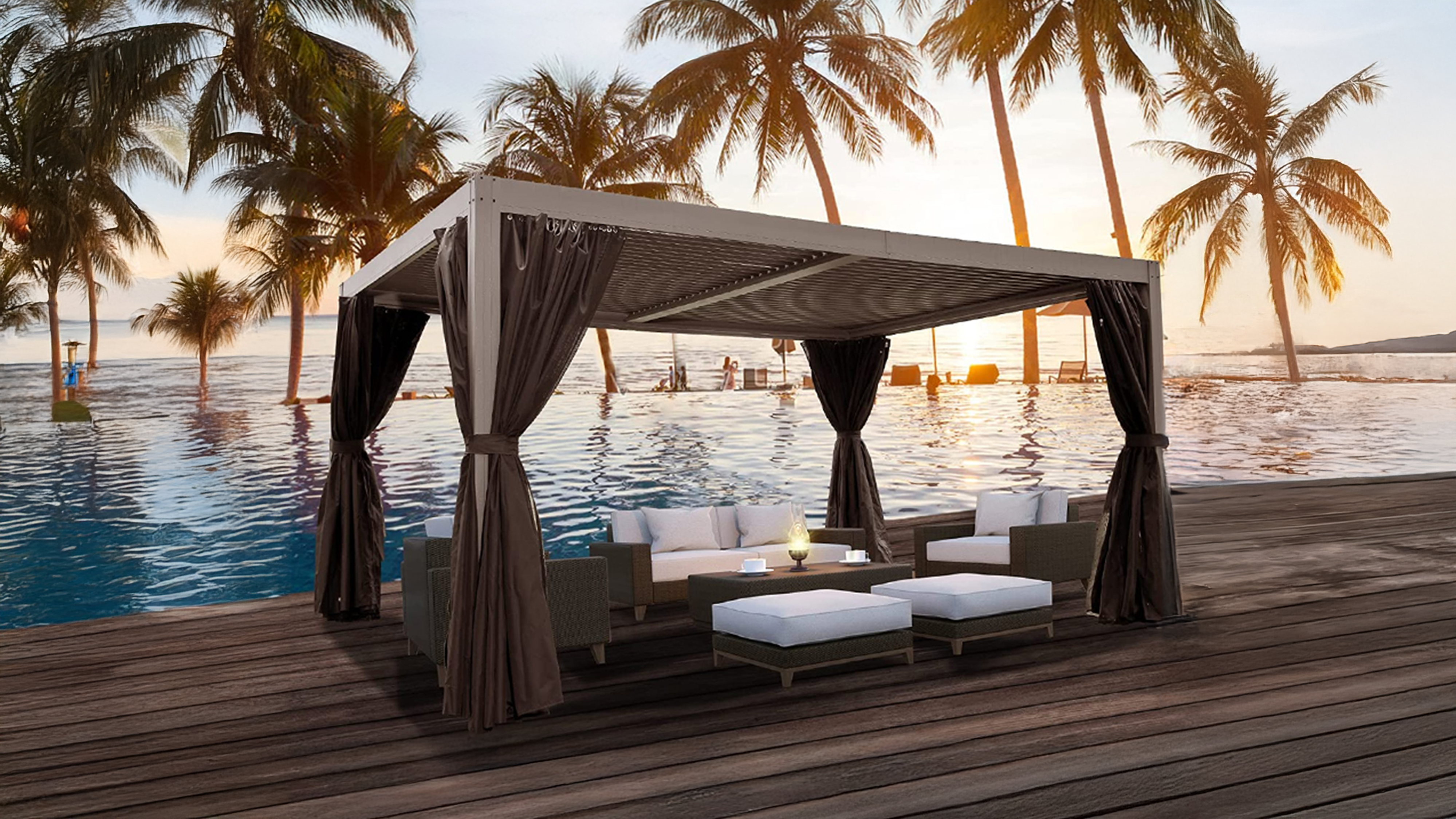 Sun Haven Deluxe Pergola 10x13 by Dynamic Outdoor Living at