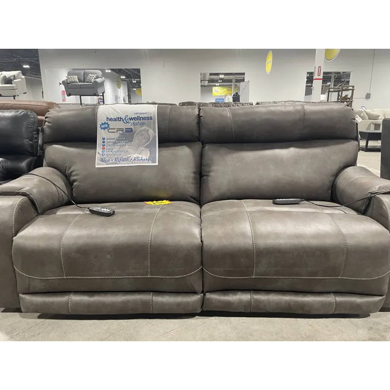 Triple Power Reclining Sofa with Heat and Massage