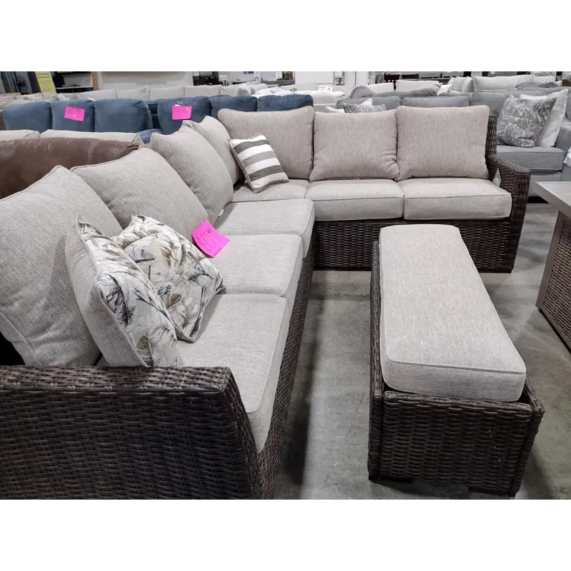 3-Piece Outdoor Sectional with Bench