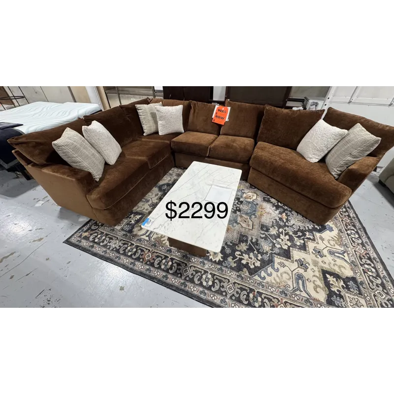 4-Piece Honey Amber Cuddler Sectional