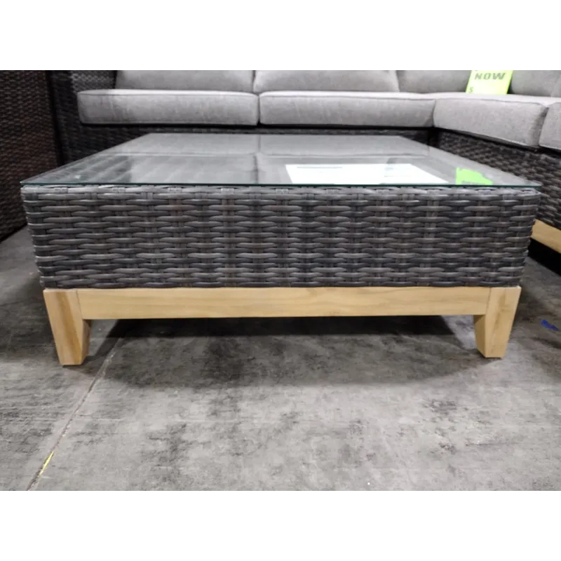 Outdoor Glass-Top Coffee Table