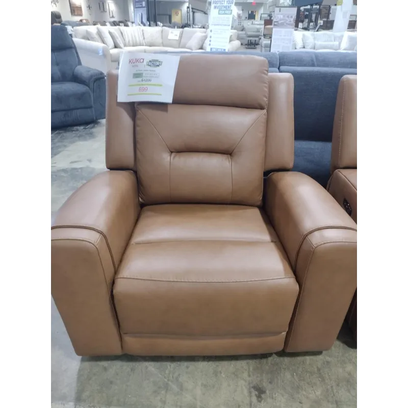 Dual Power Leather Recliner