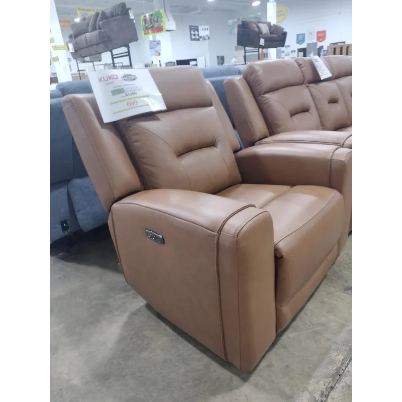 Dual Power Leather Recliner