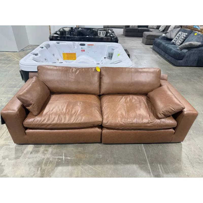 2-Piece Leather Modular Sofa