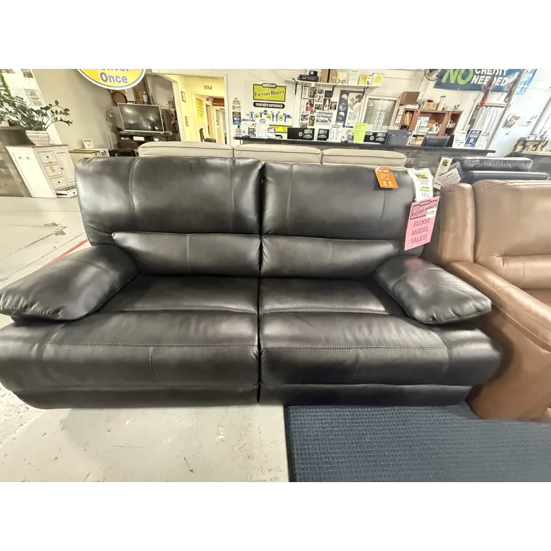 Dual Power Zero Gravity Leather Reclining Sofa