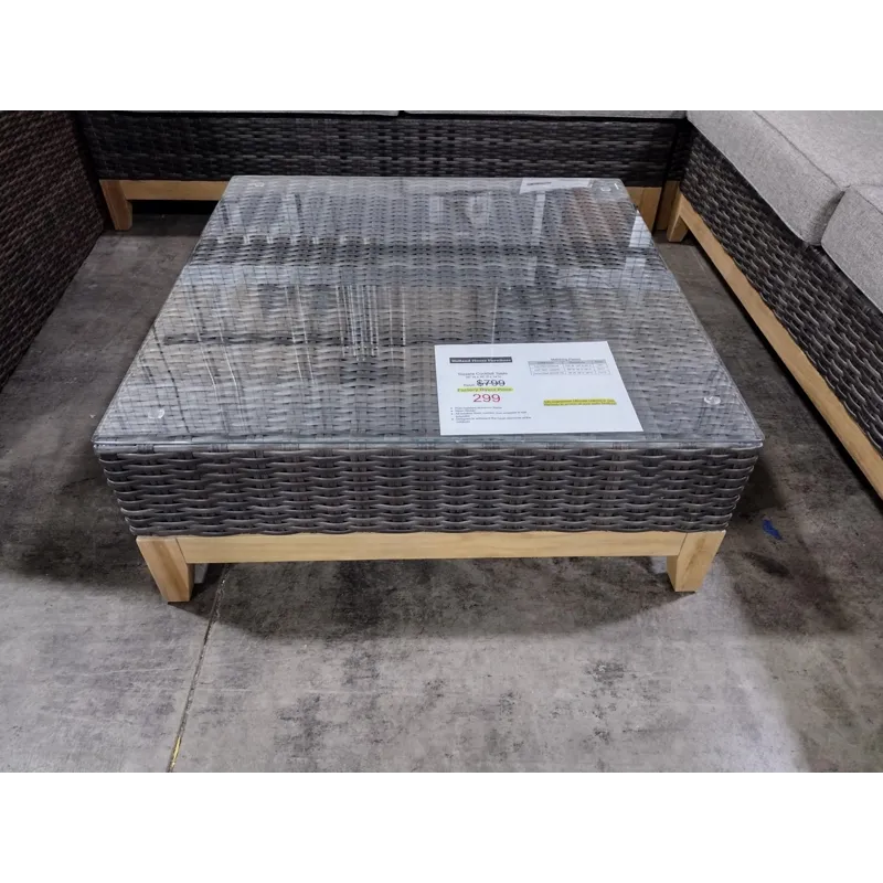 Outdoor Glass-Top Coffee Table